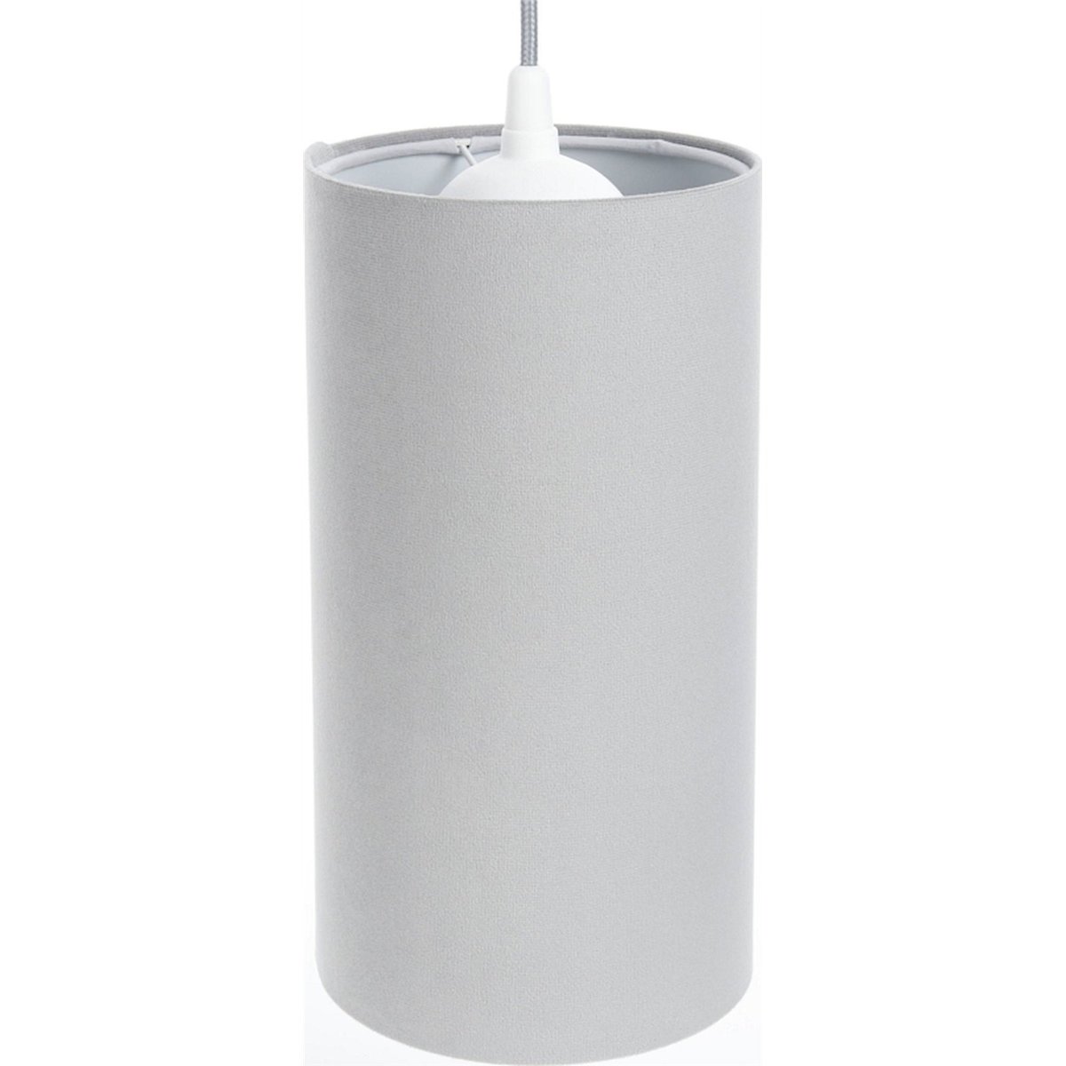 Suspension ronde en fibre naturelle Jasmin bebe gris chanvre avec bas beige crème, BPS KONCEPT