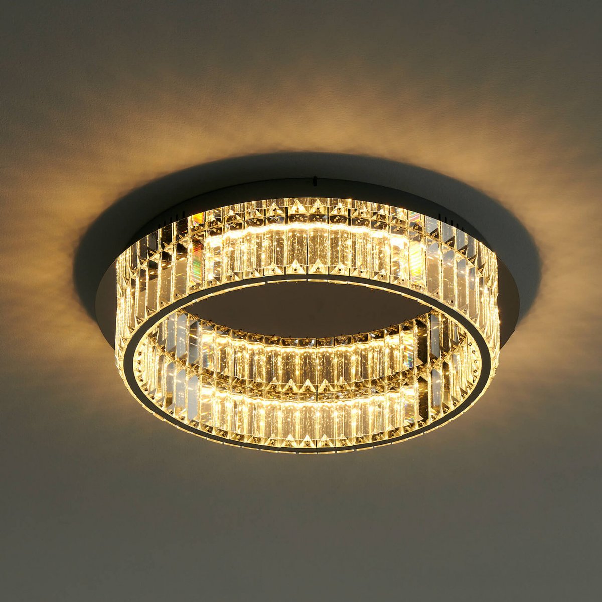 Sublime plafonnier rond - PEZZATI argenté / chromé, KOSILUM