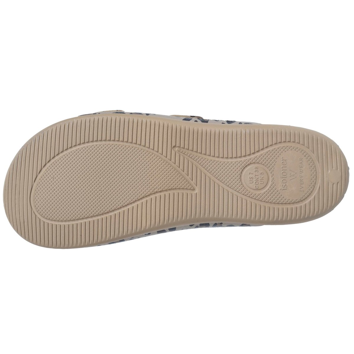 Sandales semelle extra-flex, légère, patch talon ultra confort multicolor, ISOTONER