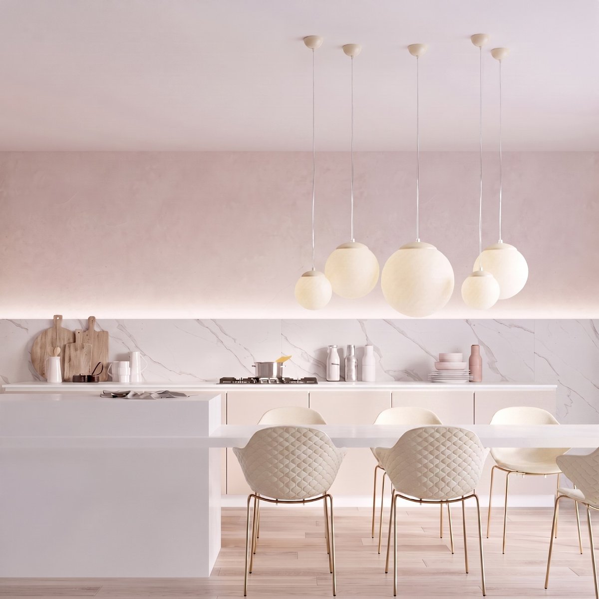 Suspension Acier Beige E27 1 Ugo beige, EDEN