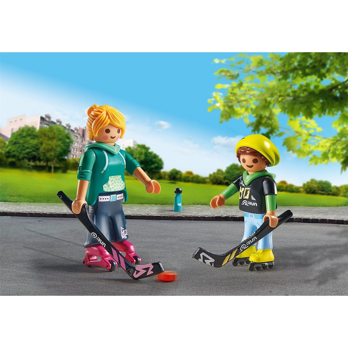 Joueurs de roller hockey multicolore, PLAYMOBIL