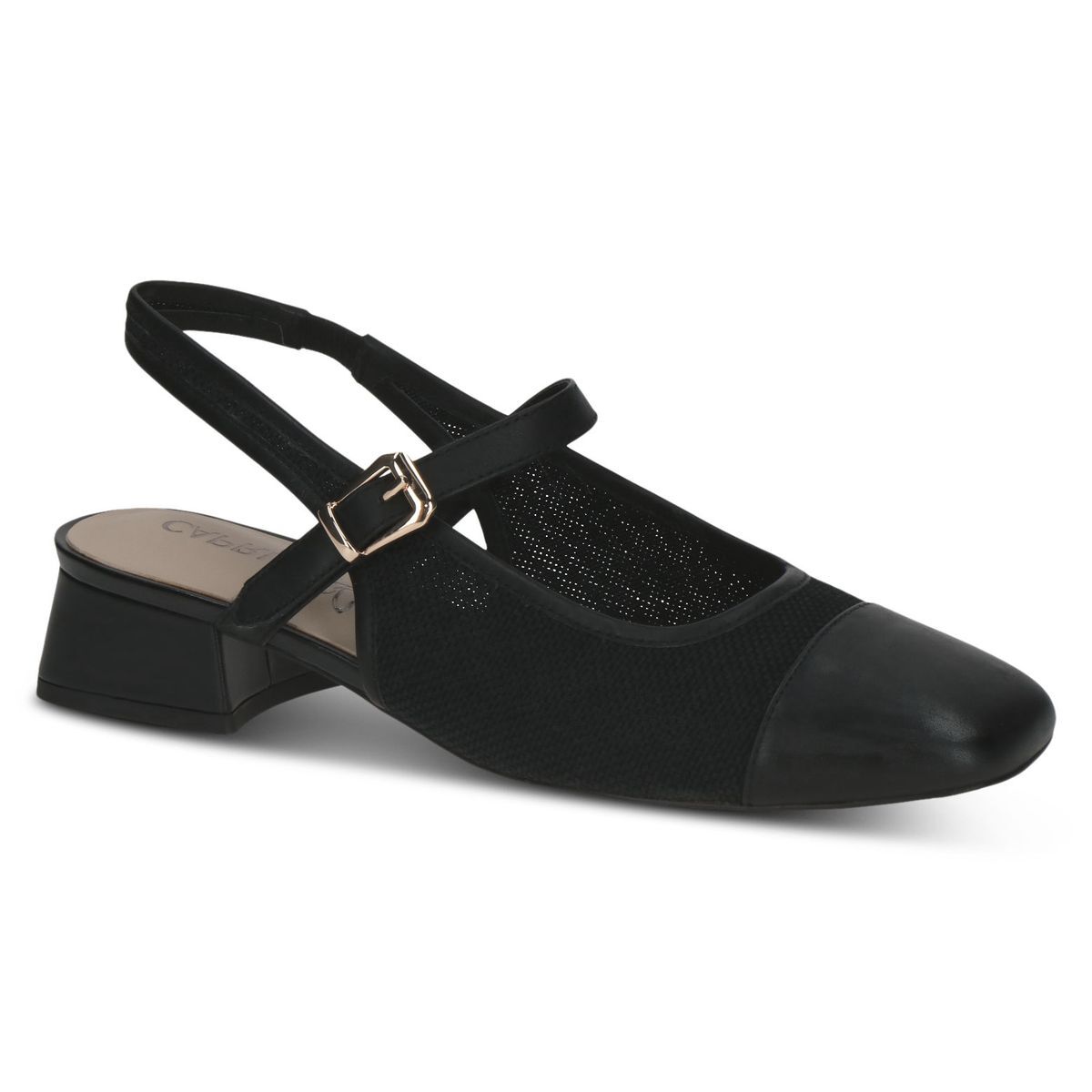 escarpin à talon noir zèbre, CAPRICE