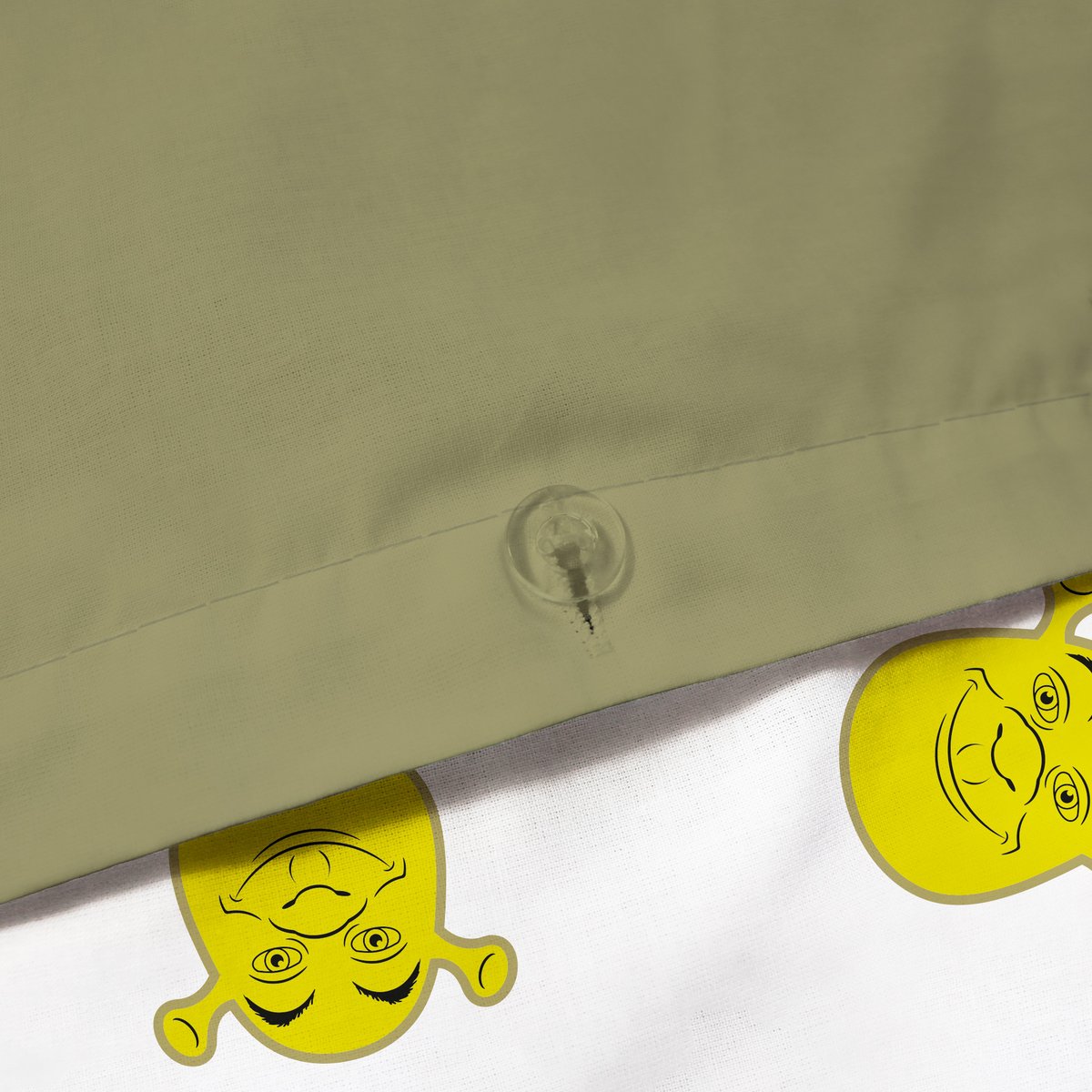 Parure de lit imprimée 100% coton, SHREK AMIS vert, OMYDREAM