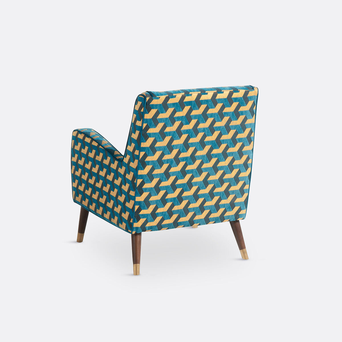 Fauteuil, en velours, (Y) motif bleu/jaune, LA REDOUTE INTERIEURS