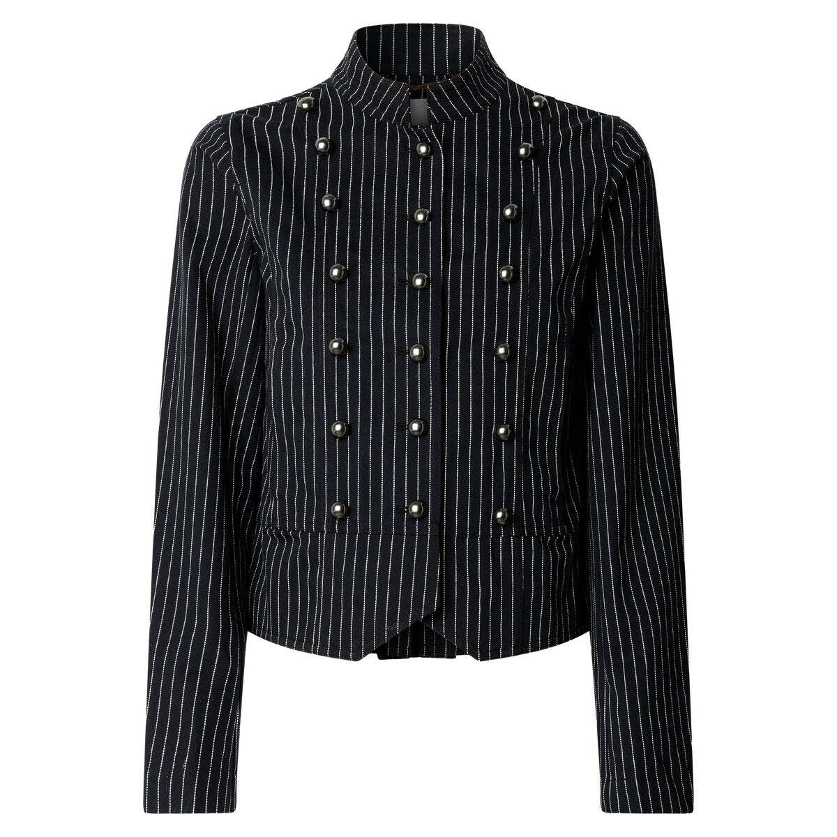 Veste À Col Mao À Rayures noir, PEPE JEANS