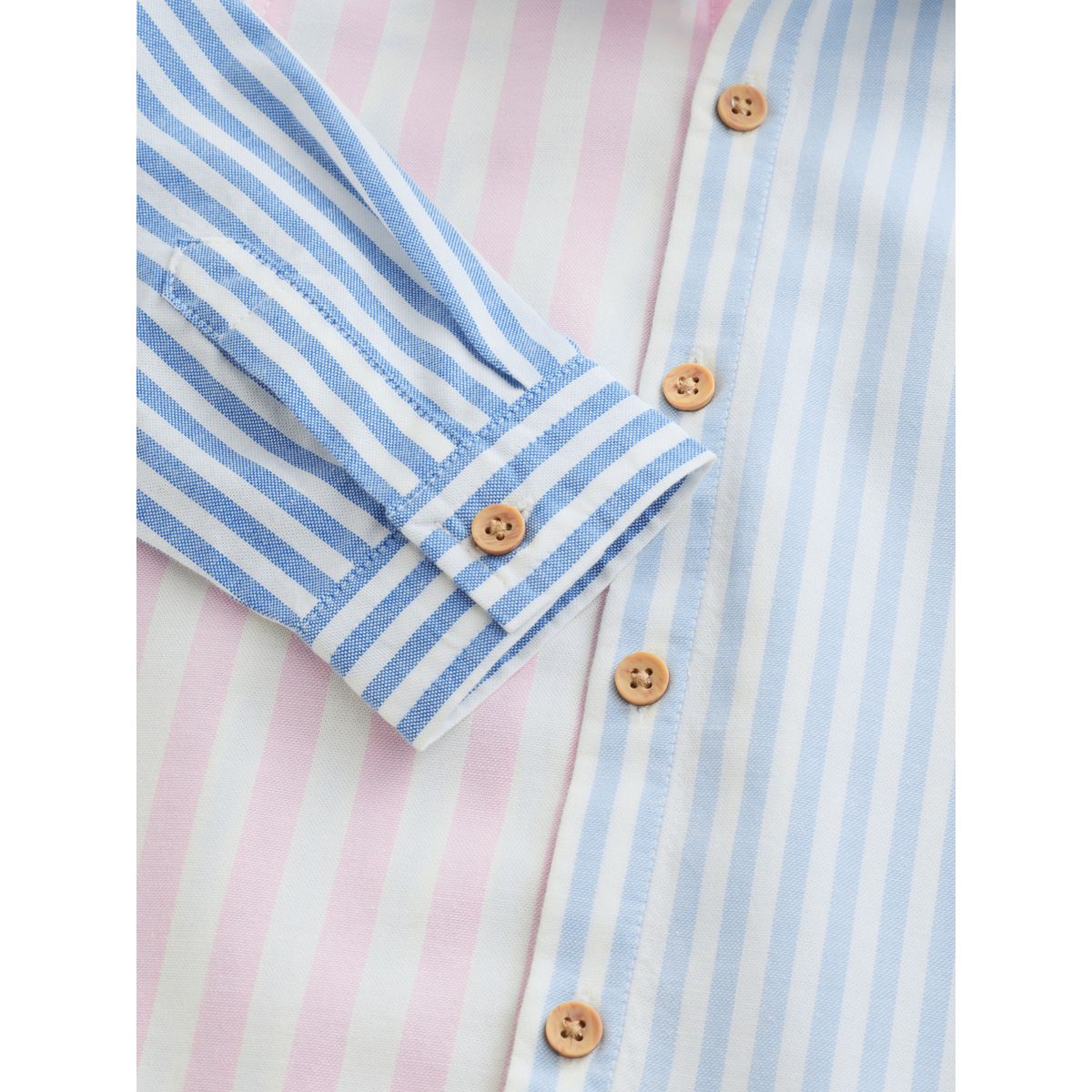 Chemise oxford à manches longues caractère rose/bleu, NEXT