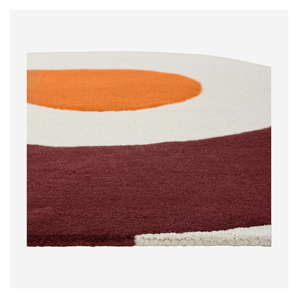 Tapis de salon laine BONNIE bordeaux, orange, rose poudré, bronze, multicolore, HABITAT
