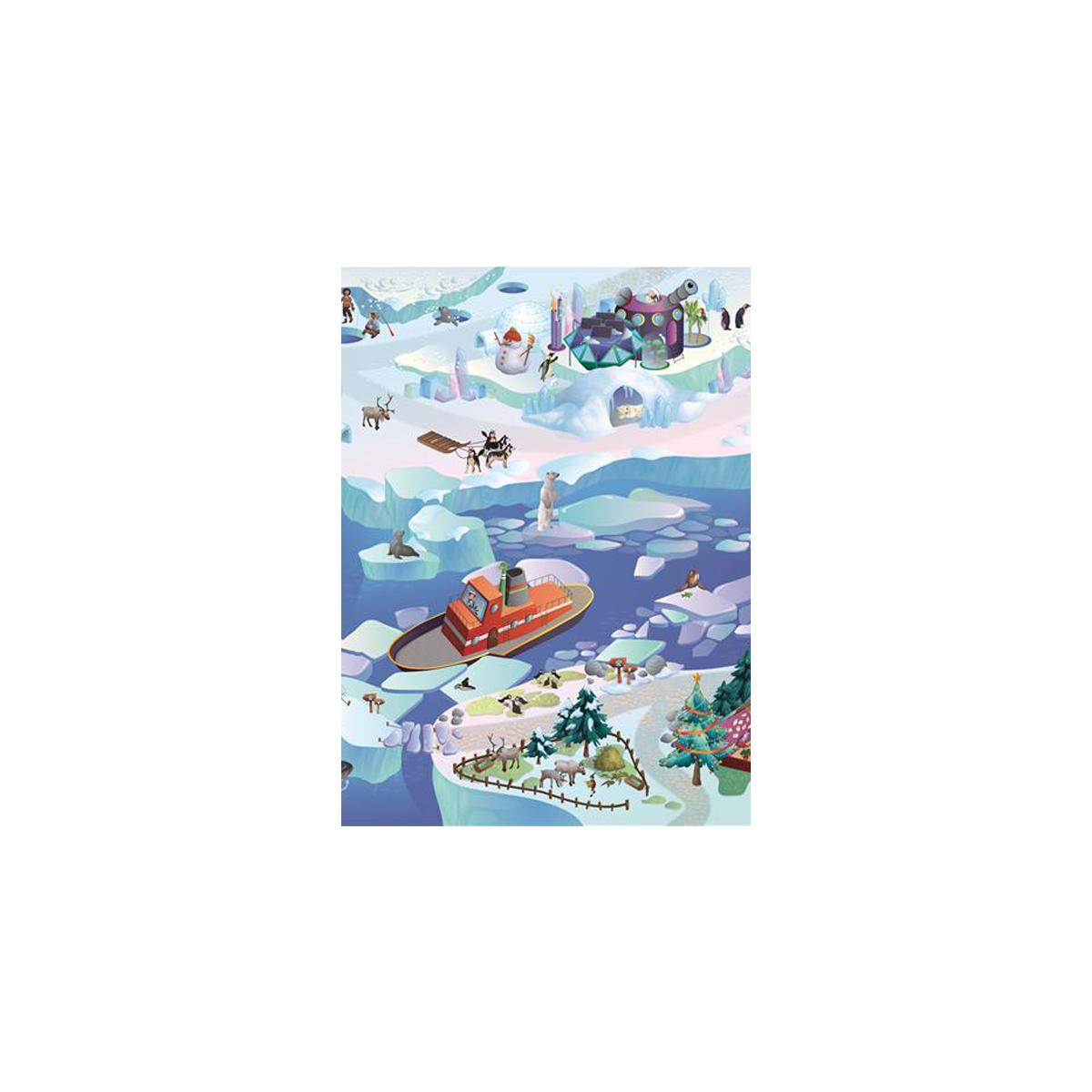 Tapis enfant tissé BANQUISE multicolore, UN AMOUR DE TAPIS