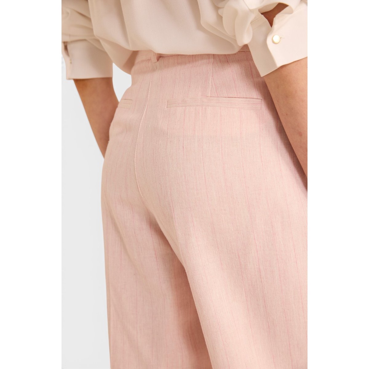 Pantalon rayé large en coton mélangé FERGUSON primerose, Maison 123