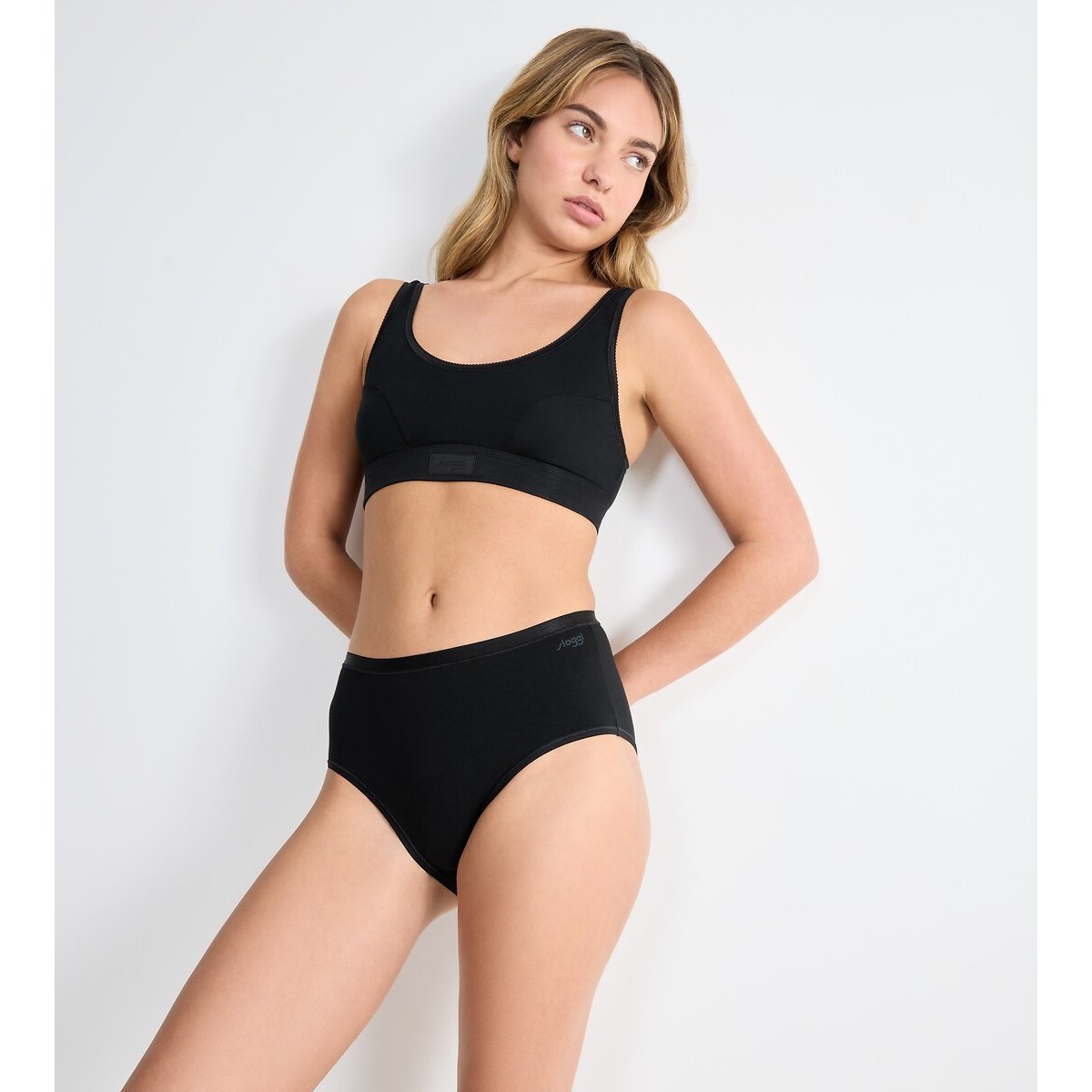 Lot de 2+1 gratuit - Slips GO DAILY COTTON noir, SLOGGI