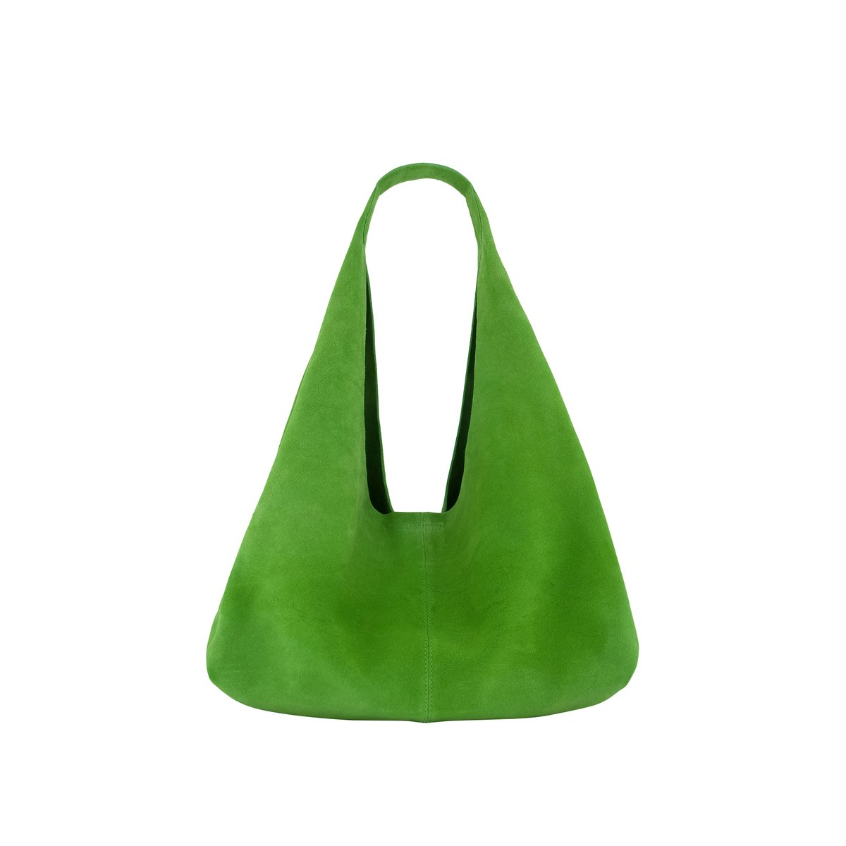Sac à main cuir velours HOBO vert clair, IKKS