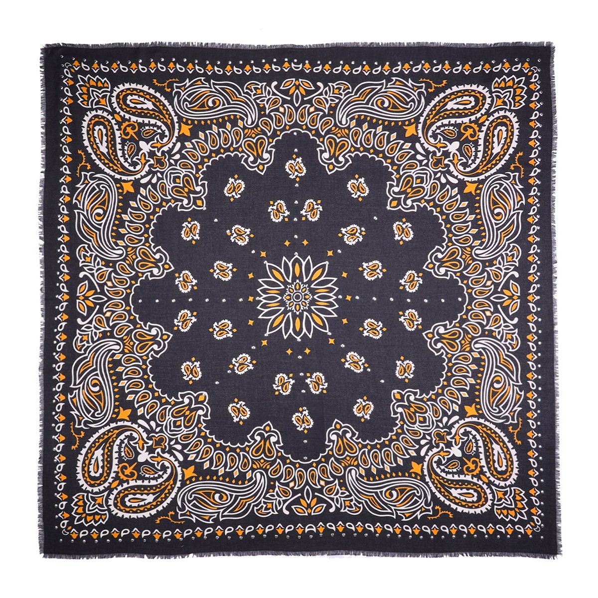 Grand foulard à motifs PAISLEY noir, WILD