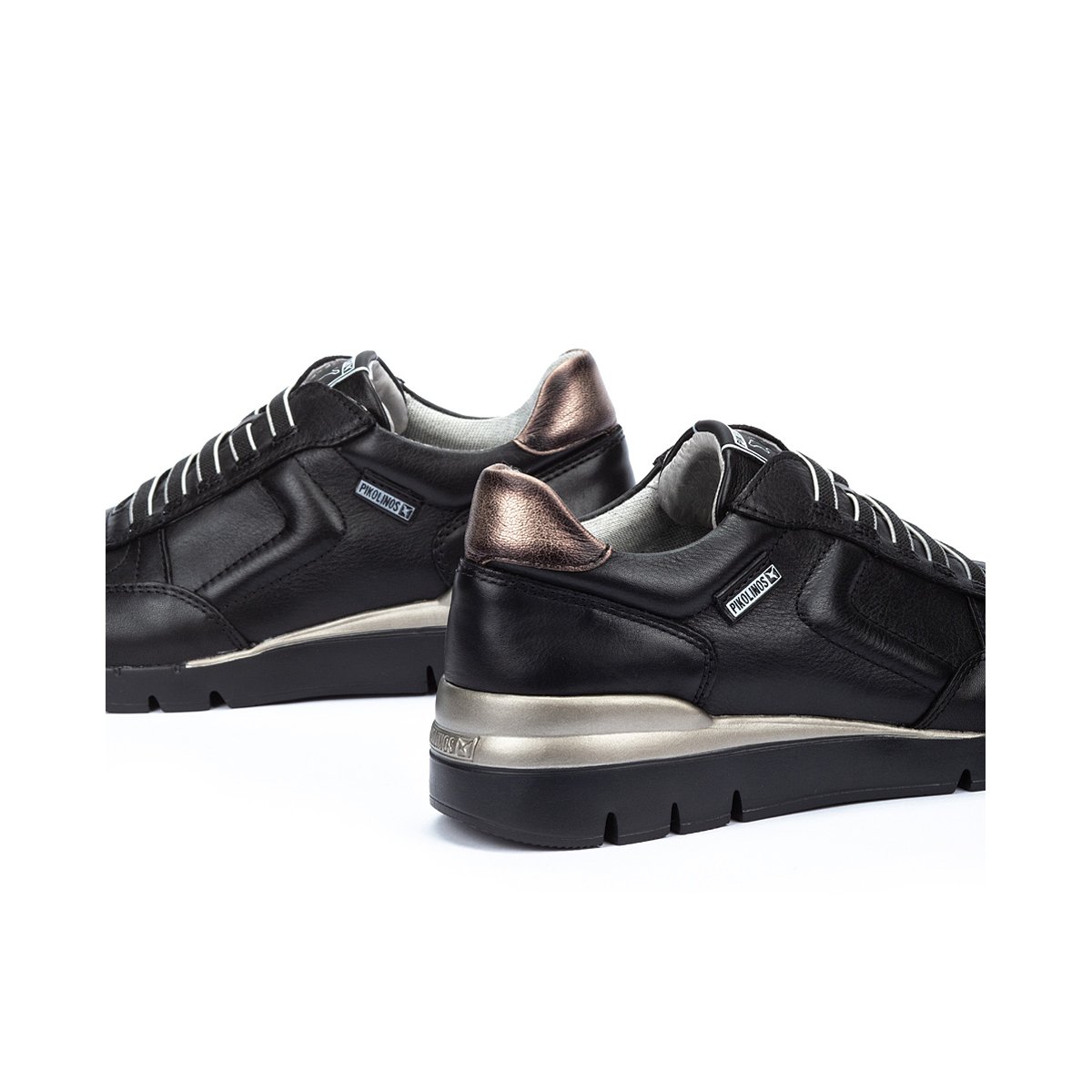 Baskets cuir Cantabria black, PIKOLINOS