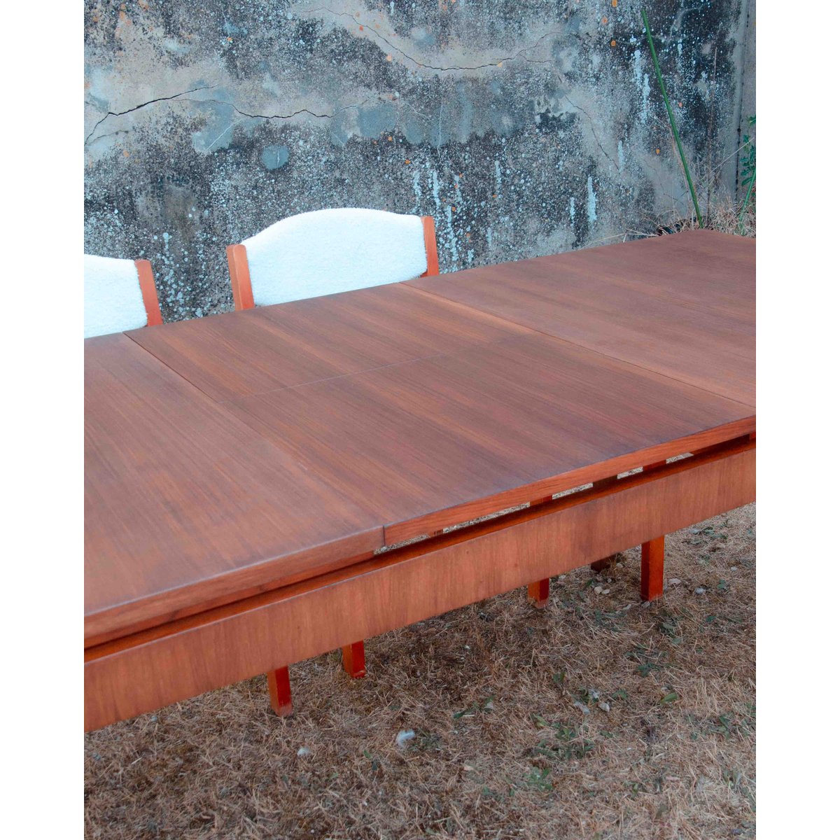 Table à manger en teck années 60 Karla N°1228 - Bon état bois clair, DEBONGOUT