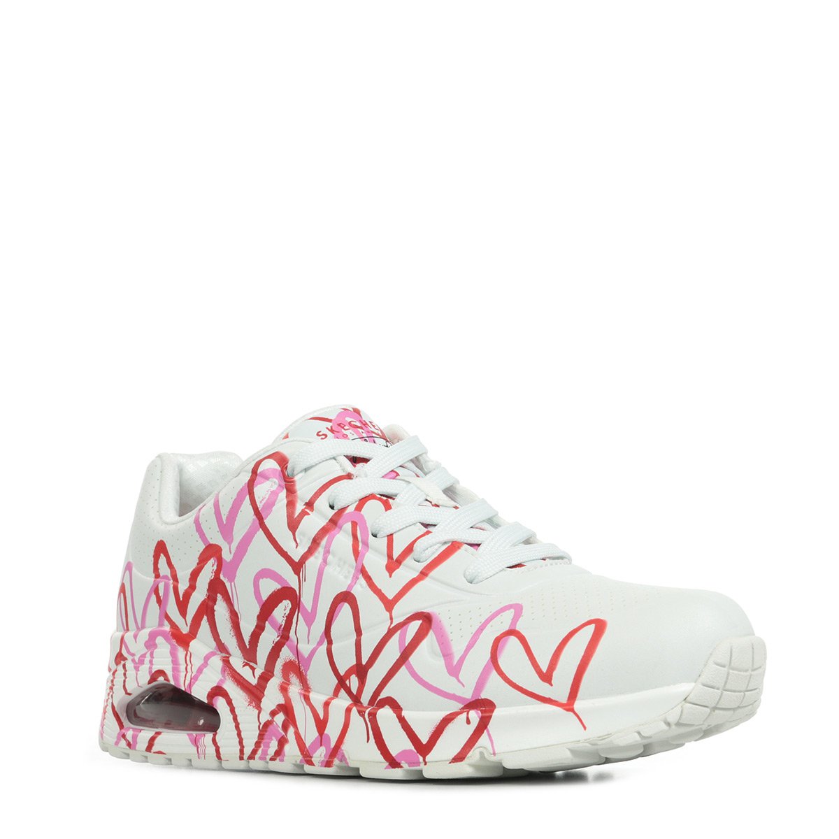 Basket Uno white / red / pink, SKECHERS