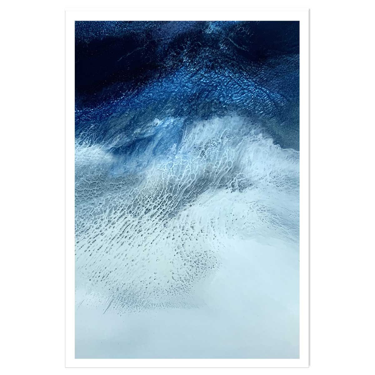 Poster bleu rivage affiche seule, HEXOA