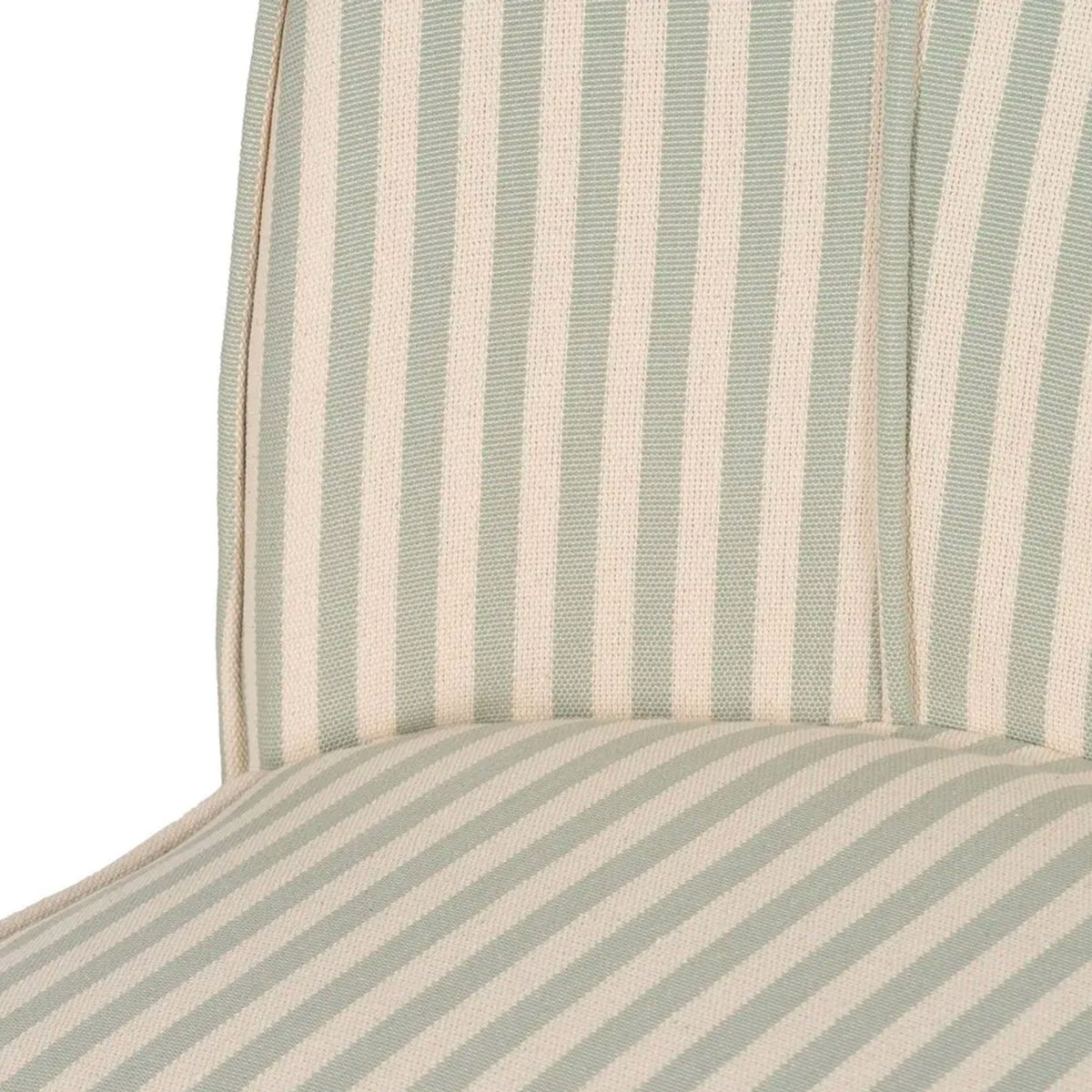 Fauteuil crapaud beige rayures vertes 54x64x73cm vert, WADIGA