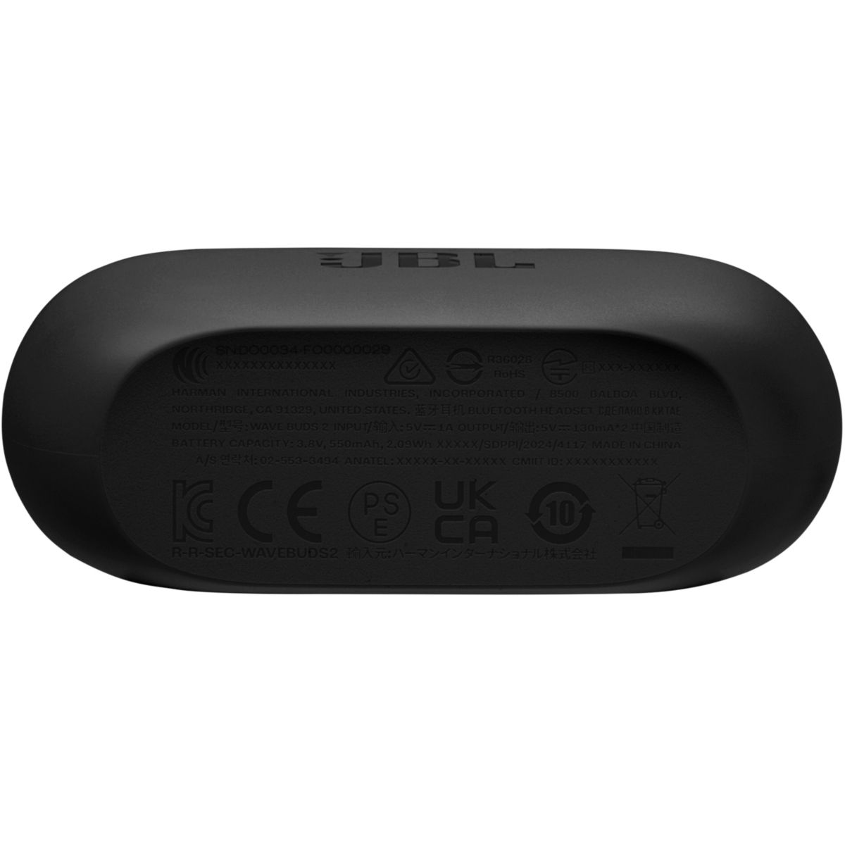 Ecouteurs Wave Buds 2 Noir couleur unique, JBL