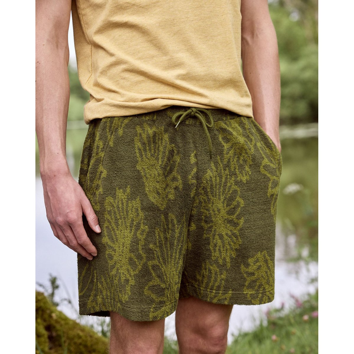 Short CHOUSSY kaki foncé, FAGUO