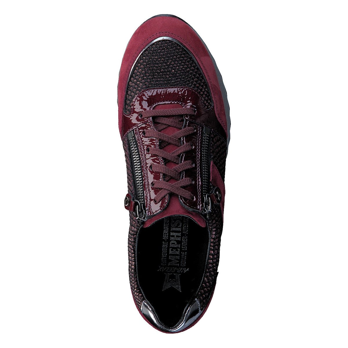Baskets en cuir TOSCANA rouge p5128581, MEPHISTO