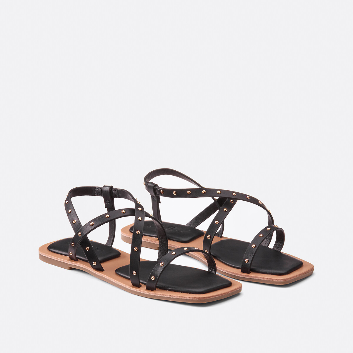 Sandales plates Mikko noir, ONLY SHOES 