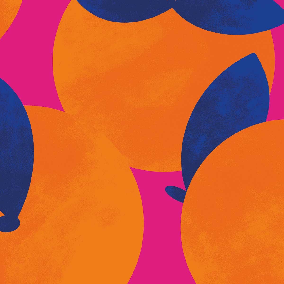Papier peint oranges pop intissé, HEXOA