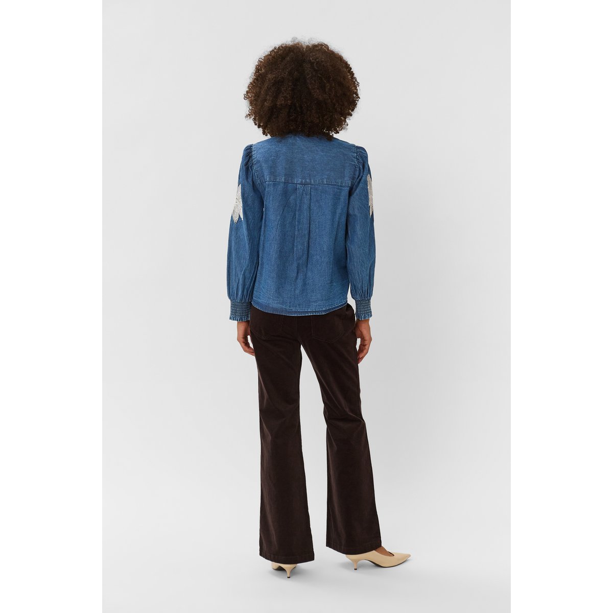 Blouse à manches longues bleu medium blue wash, CULTURE