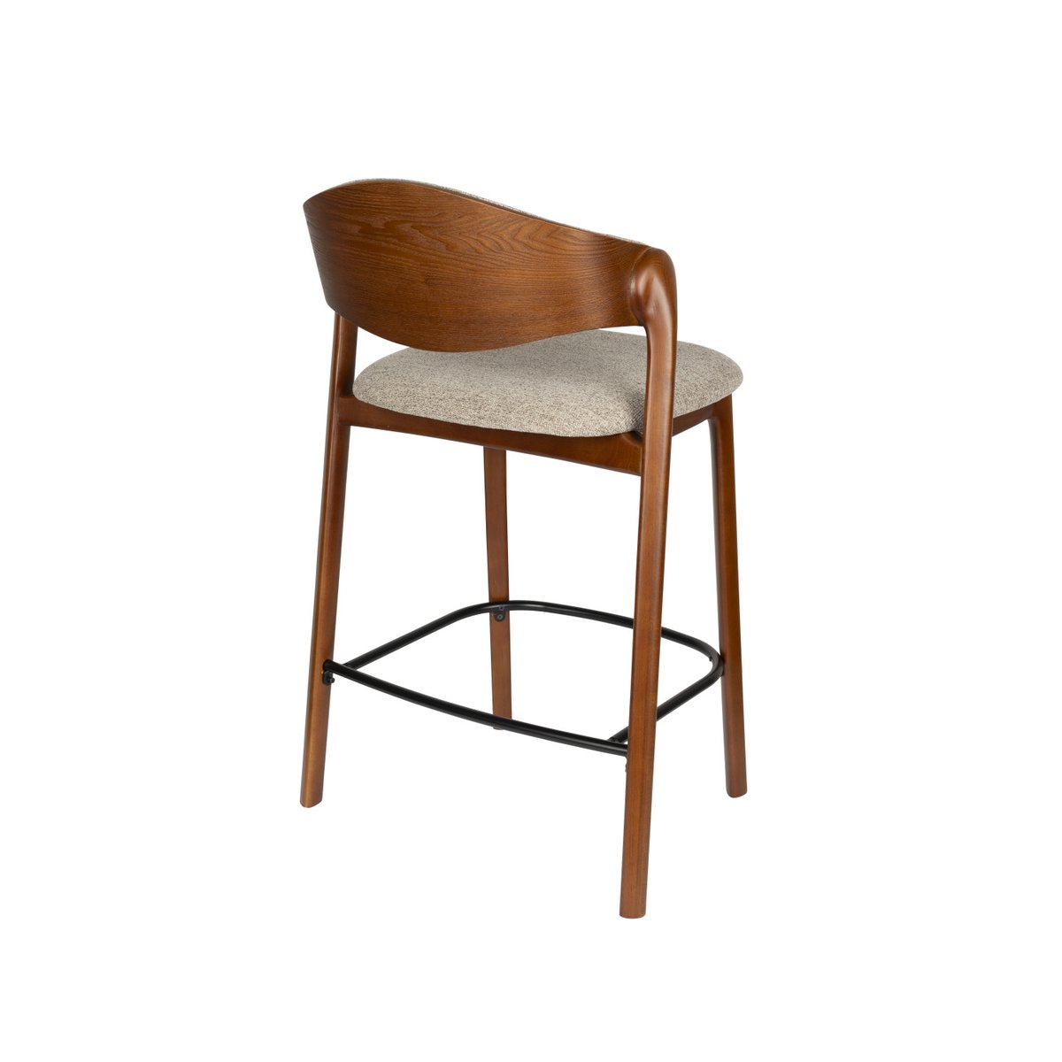 Tabouret design en tissu (lot de 2) , BABINGTON marron, DUTCHBONE