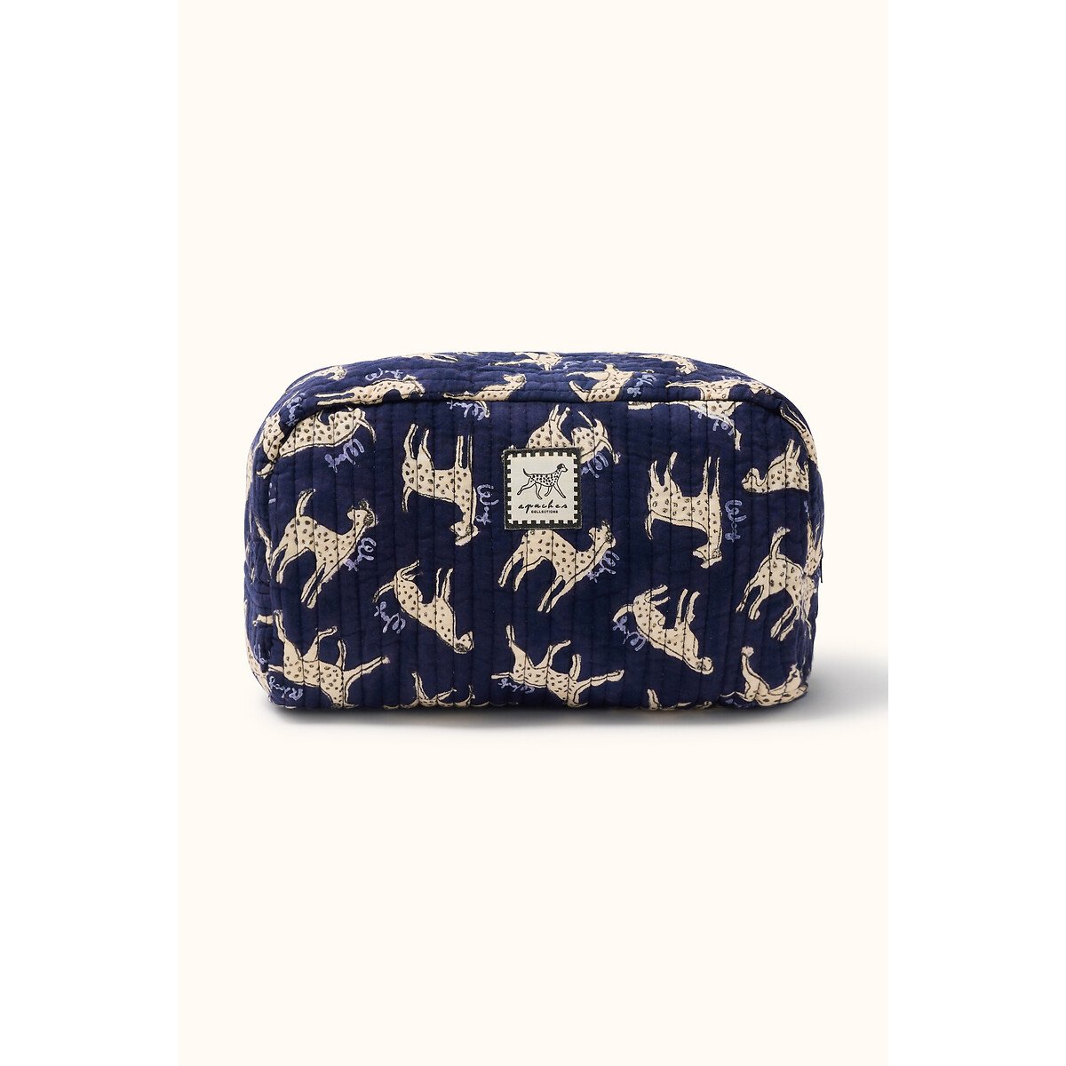 Grande trousse imprimée, GAYANE imprimé bleu foncé, APACHES COLLECTIONS