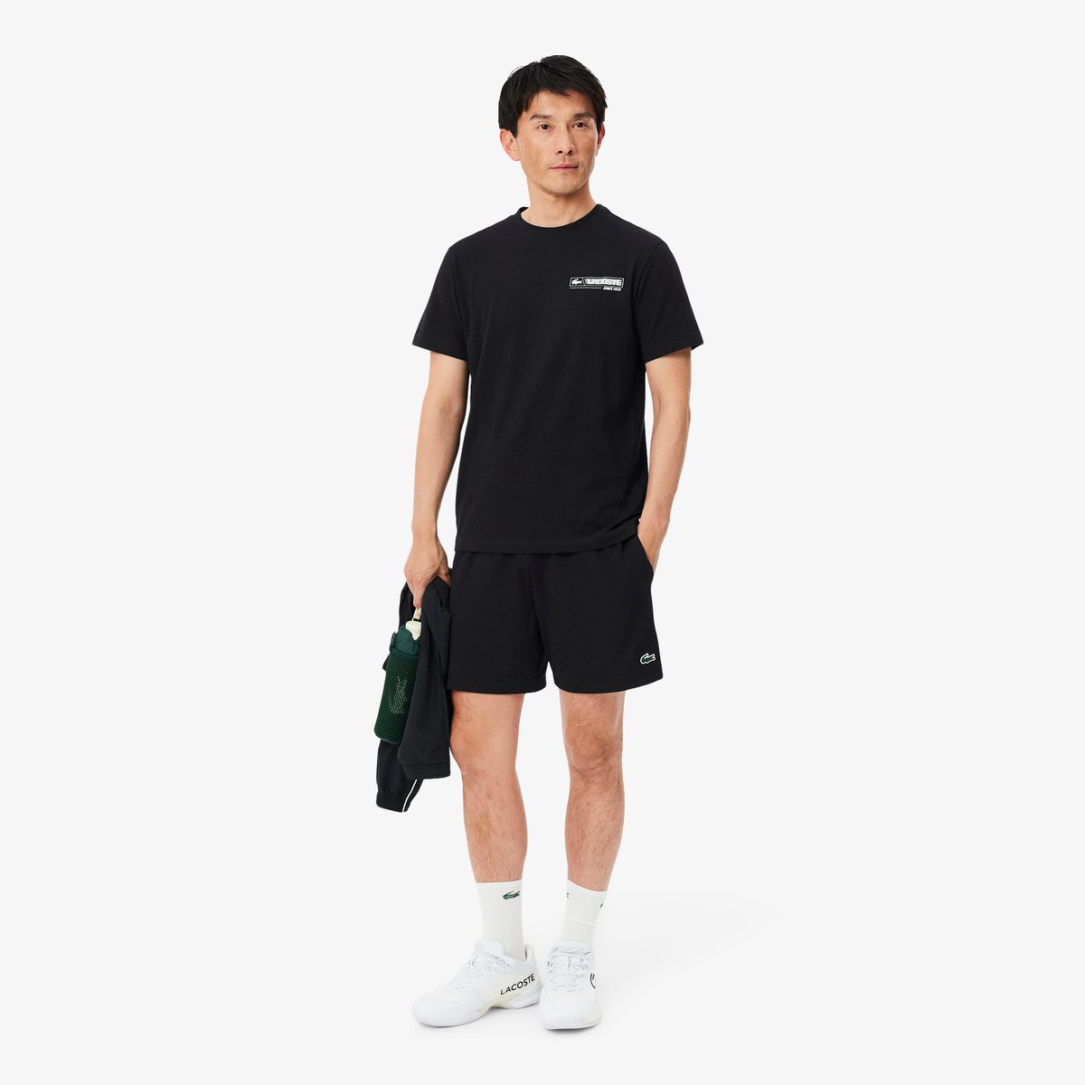 T-shirt Sport Ultra Dry imprimé noir-258, LACOSTE