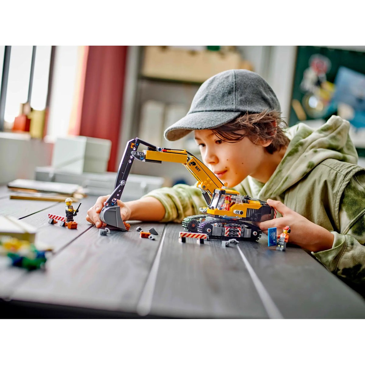 LEGO City - Pelleteuse de Chantier Jaune 60420 pour Enfants de 8 Ans et Plus multicolore, LEGO