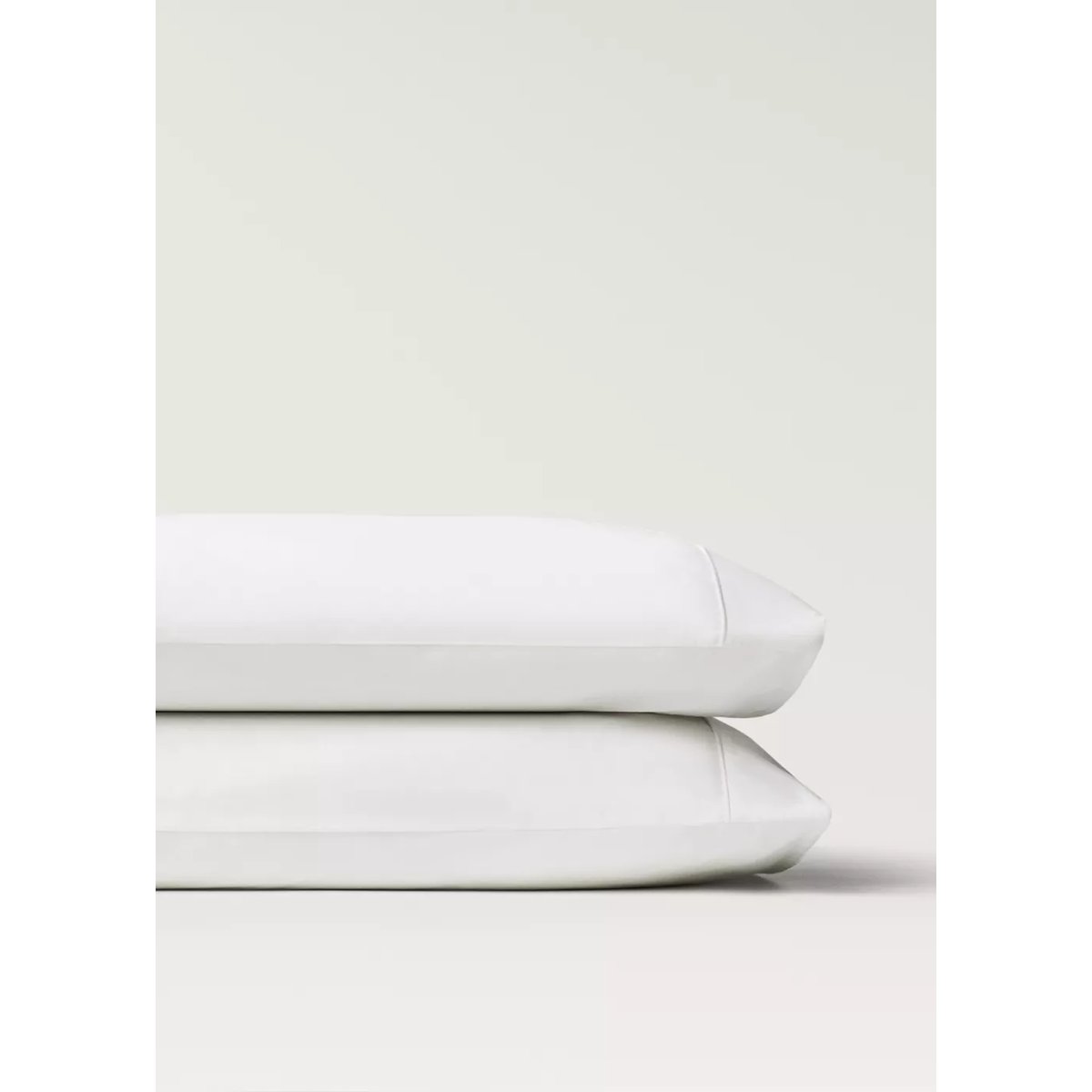 Deux taies d’oreiller coton satin 600 fils 50x75 cm blanc, MANGO HOME
