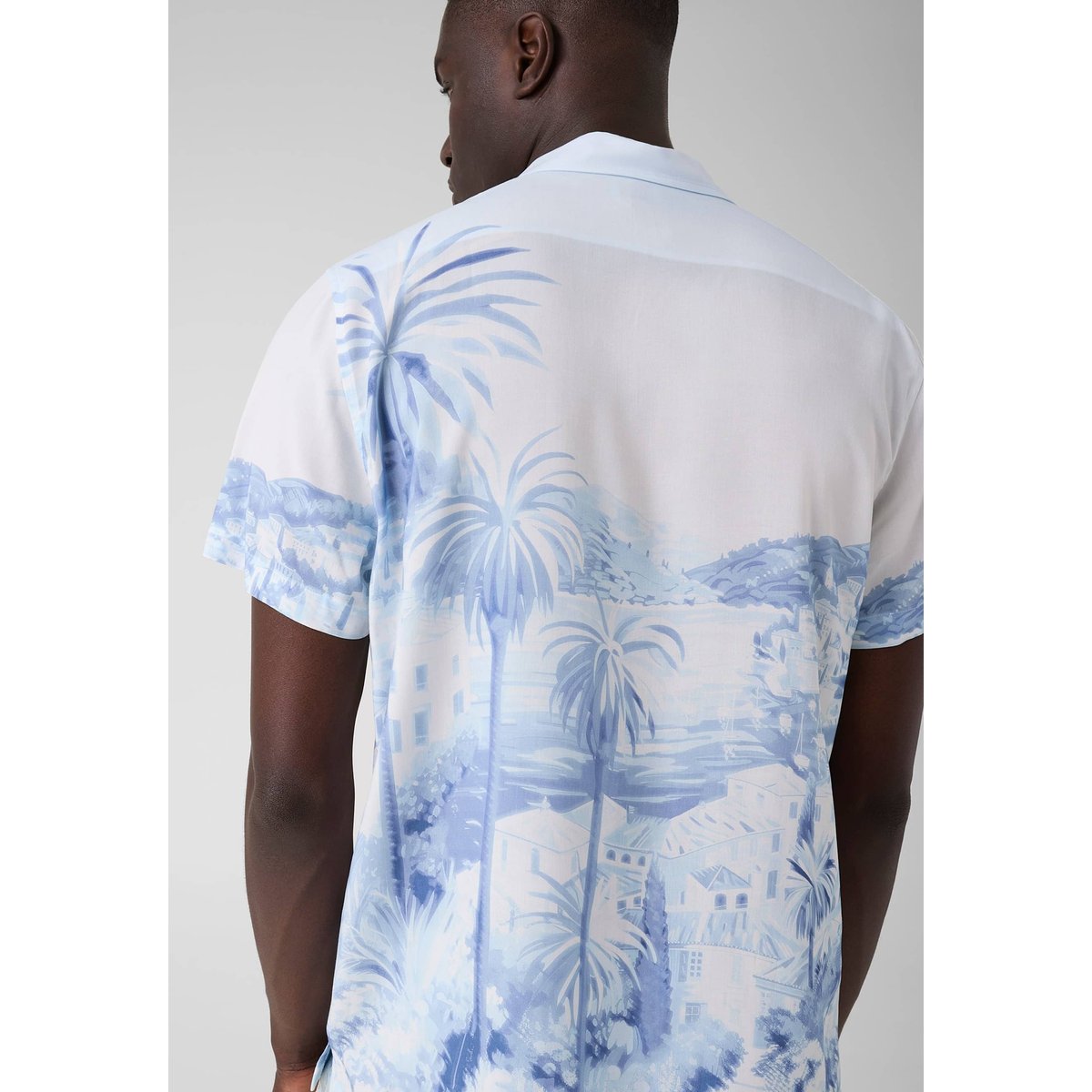 Chemise Imprimée bleu ciel, GUESS