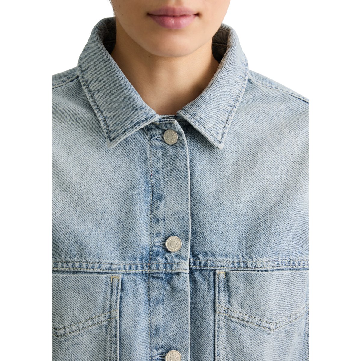 Veste en jean oversized en pur coton bleu clair, MARC O’POLO DENIM