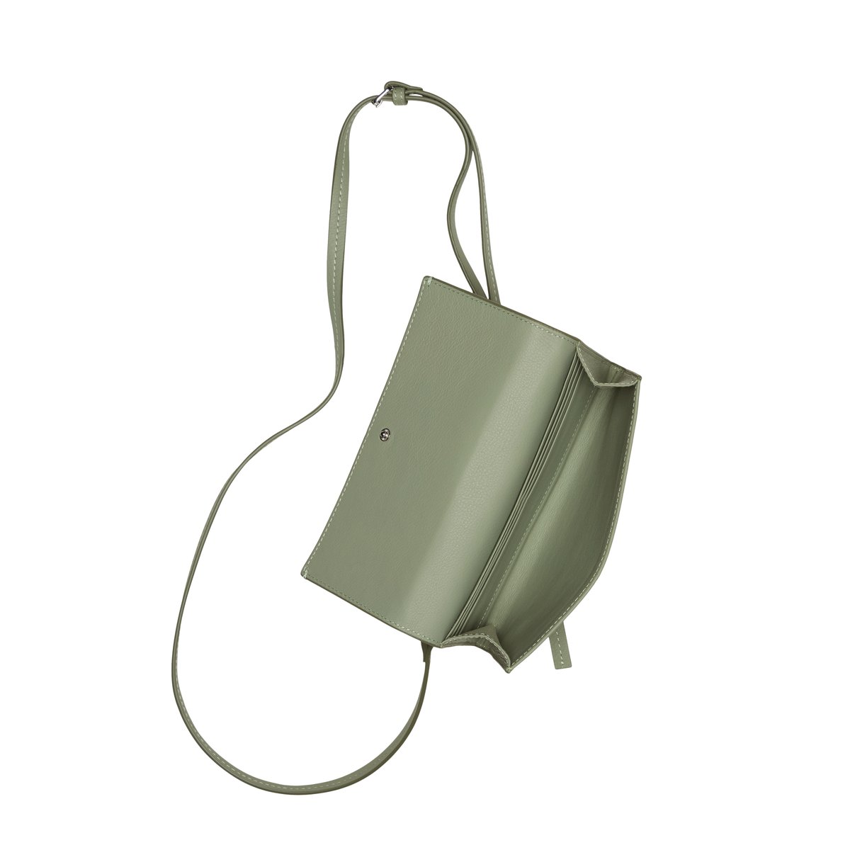 Sac à bandoulière 2en1 en cuir de vache finement grainé vert, MARC O'POLO