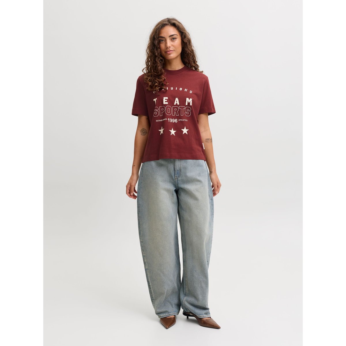 T-Shirt madder brown 1, JJXX