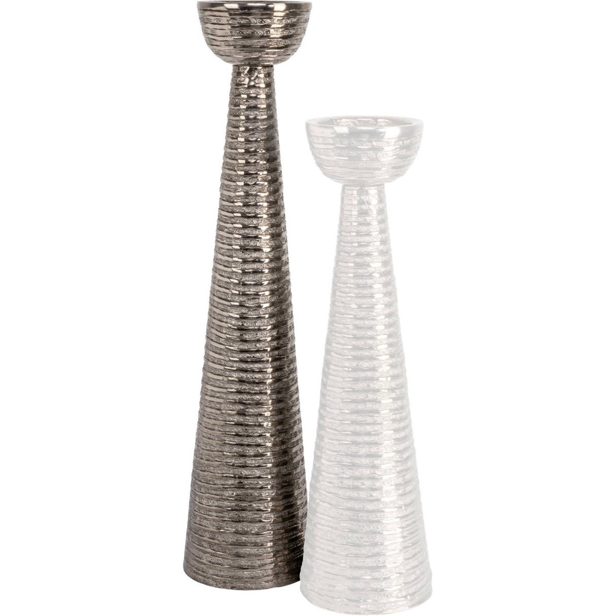 Bougeoir en aluminium effet laiton antique laiton antique, RECOLLECTION