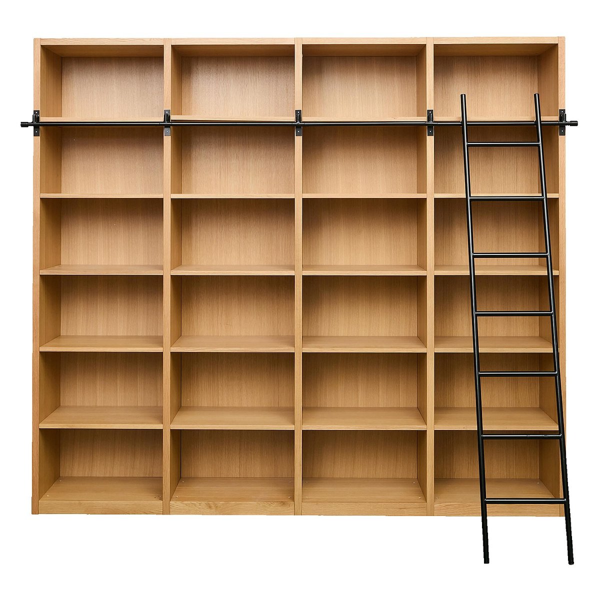 Bibliothèque bois, panneau CAMUS naturel clair, HABITAT