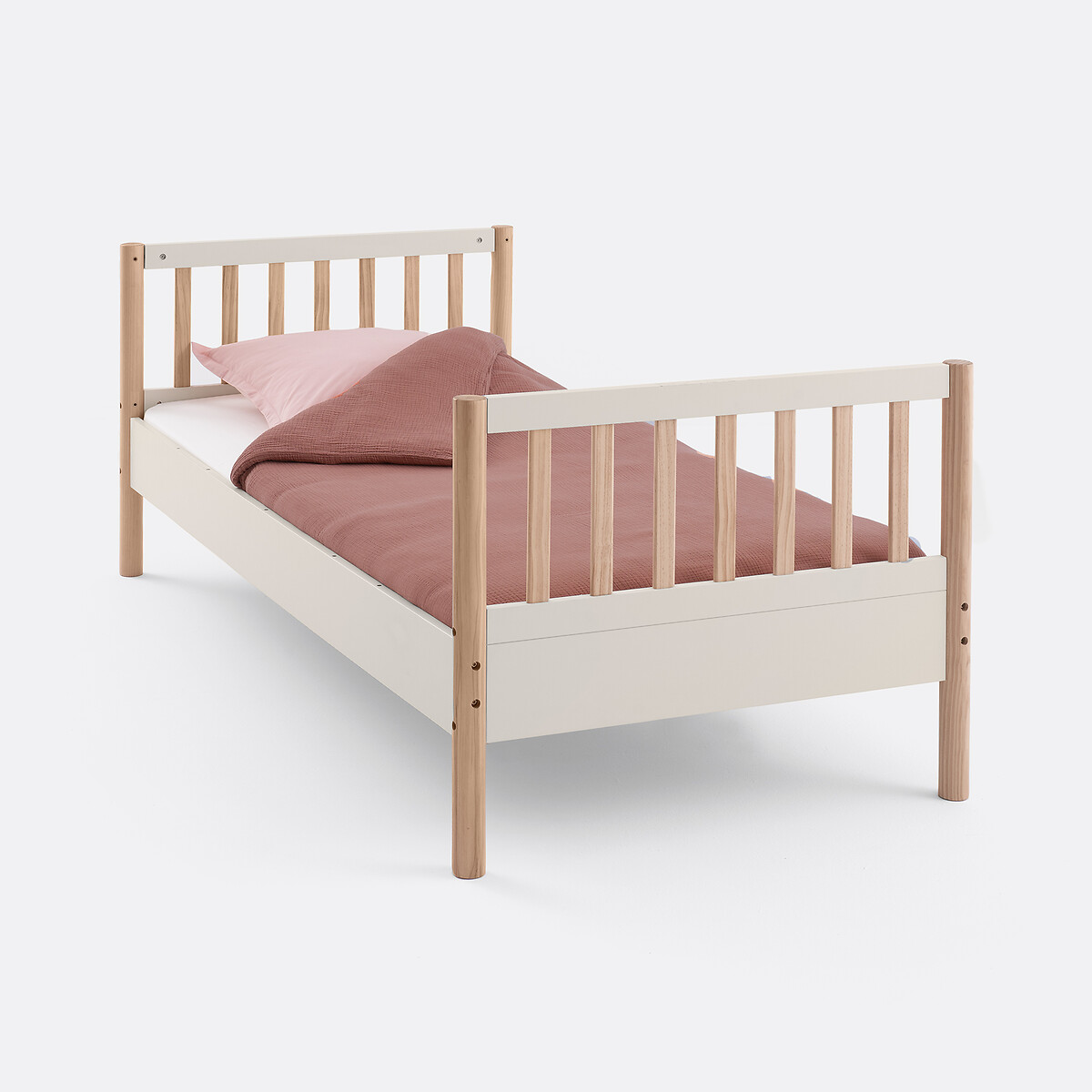 Litera, camas separables, con somieres, ALIO blanco roto, LA REDOUTE INTERIEURS