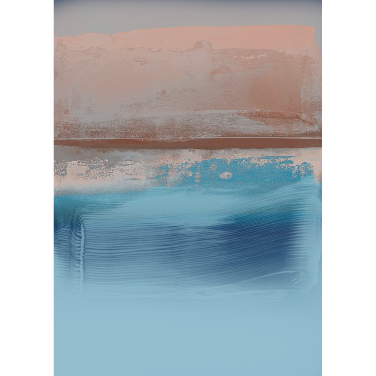 Affiche avec tableau décoratif, 50 x 70 cm orange, HANNUN
