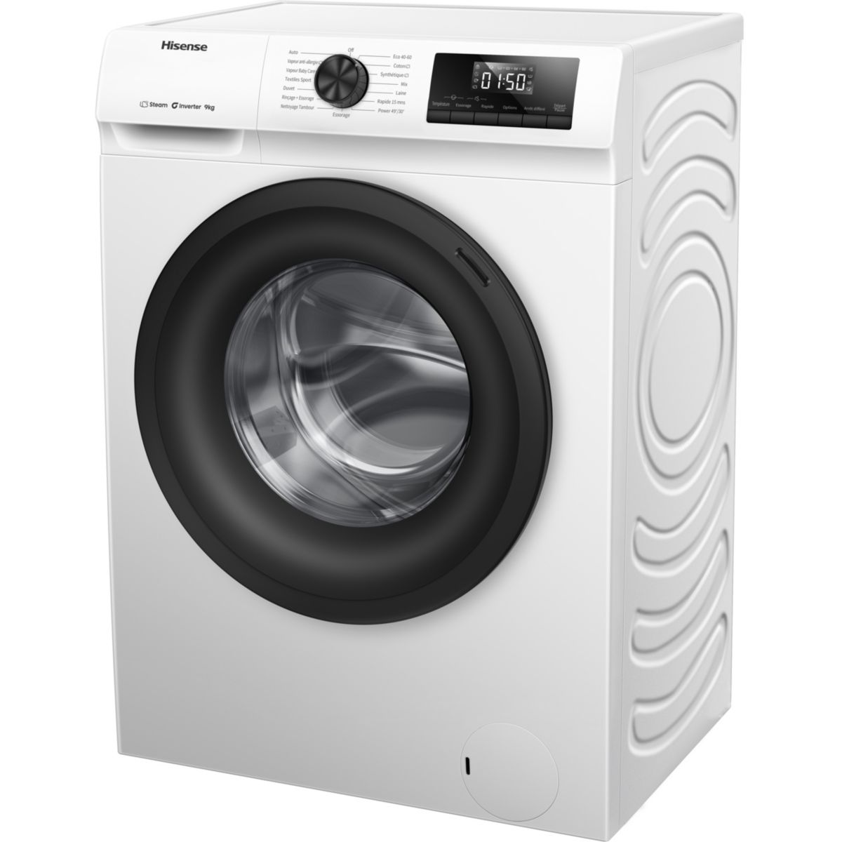 Lave linge hublot WF1Q9041BW couleur unique, HISENSE