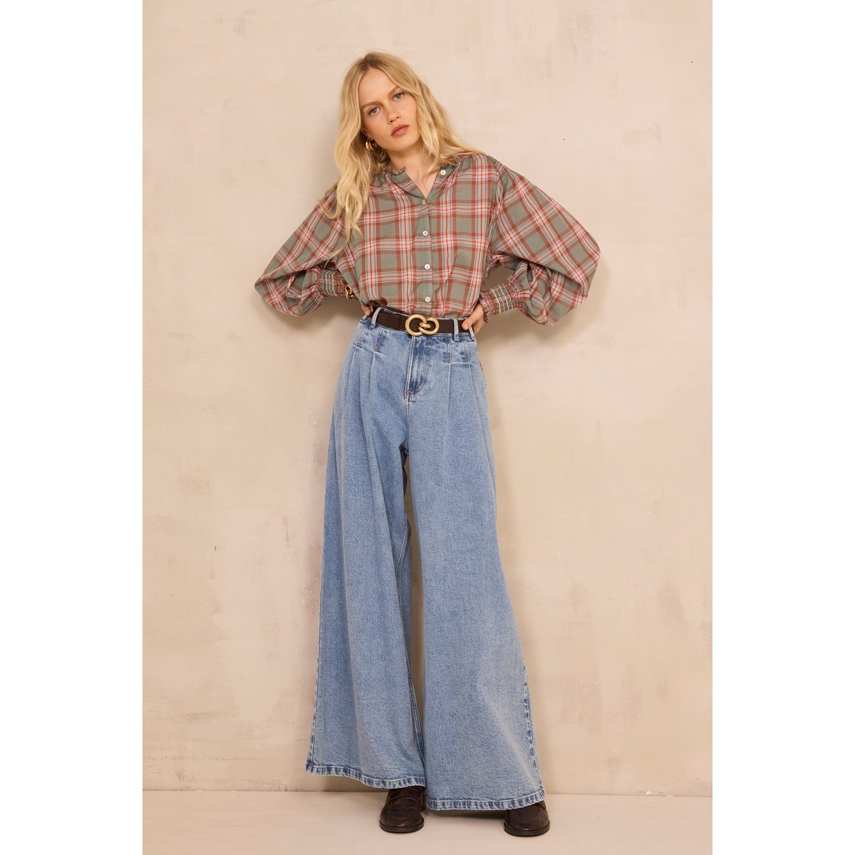 Jean large en coton SIGGIE pure bleached, Maison 123