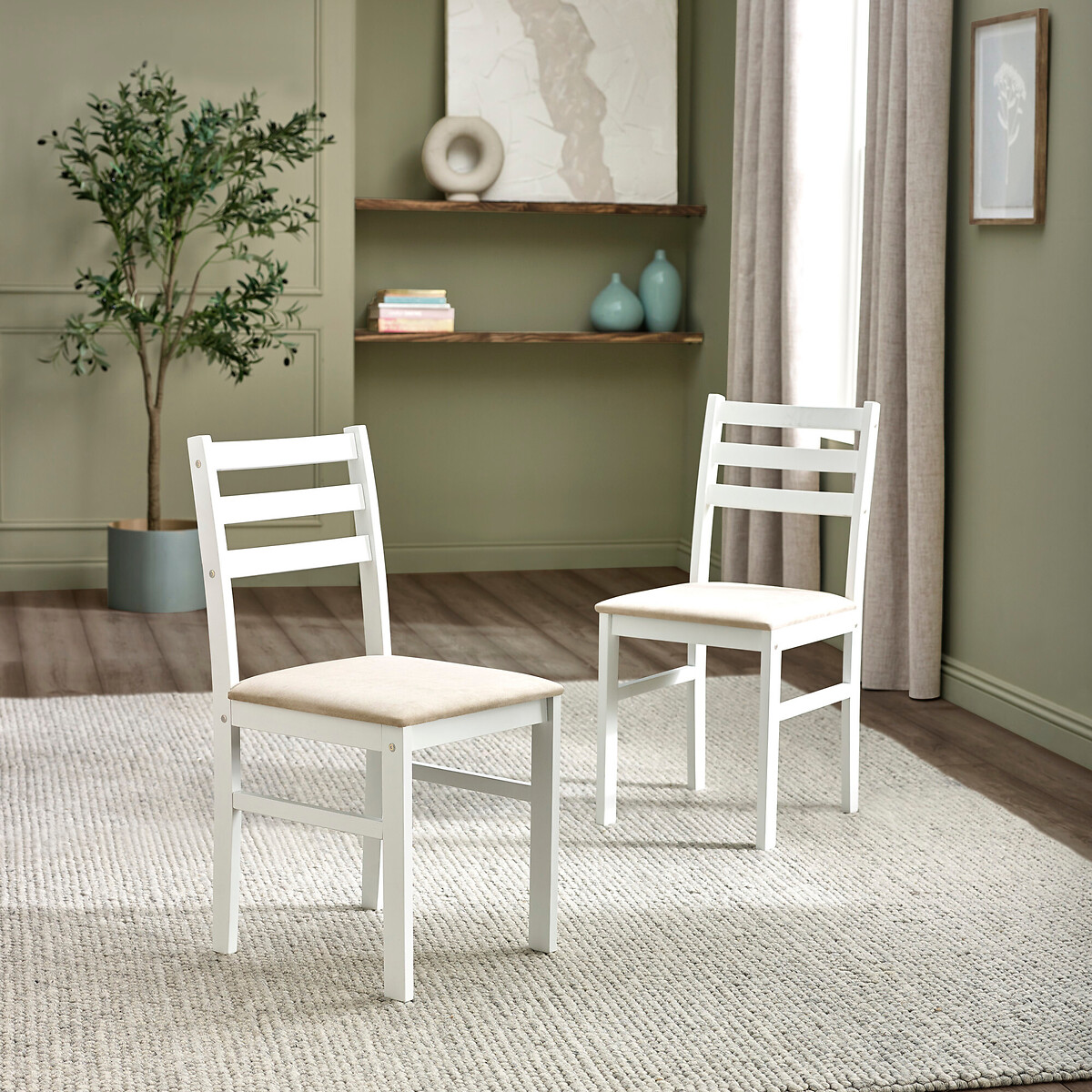 Keaton Rectangular Dining Table & Chairs Set (Seats 4) white, SO'HOME