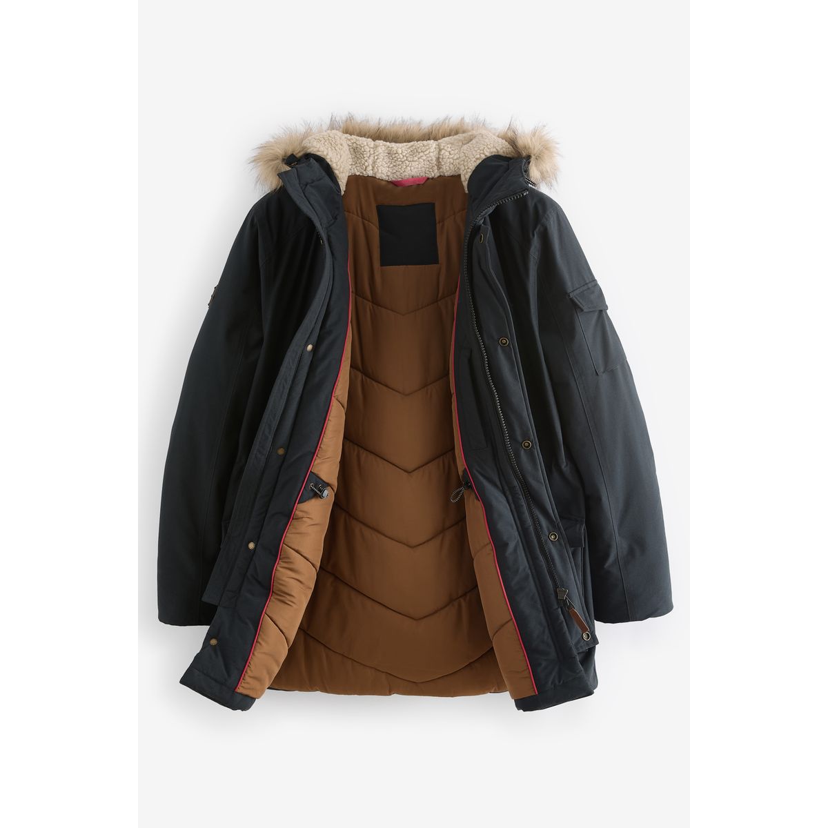 Manteau à capuche imperméable bleu marine, NEXT