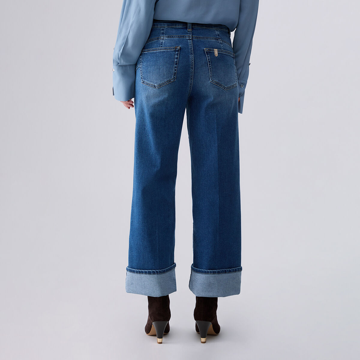 Jean flare taille haute denim bleu, LIU JO