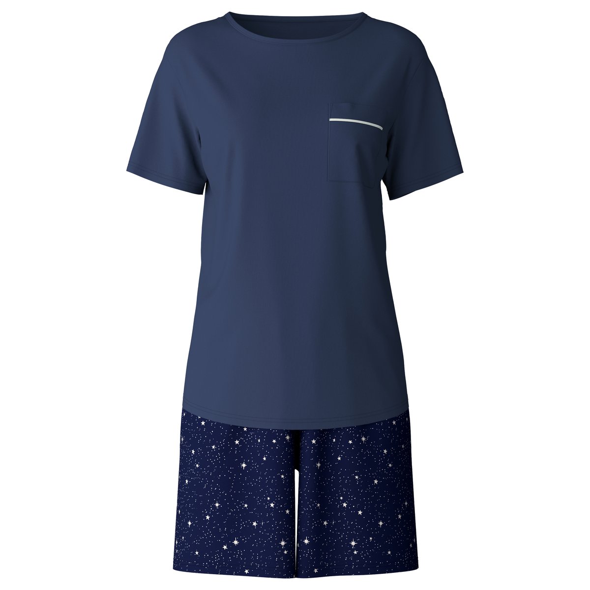 Pyjama court manches courtes Coton SWEET DREAMS bleu paon, CALIDA
