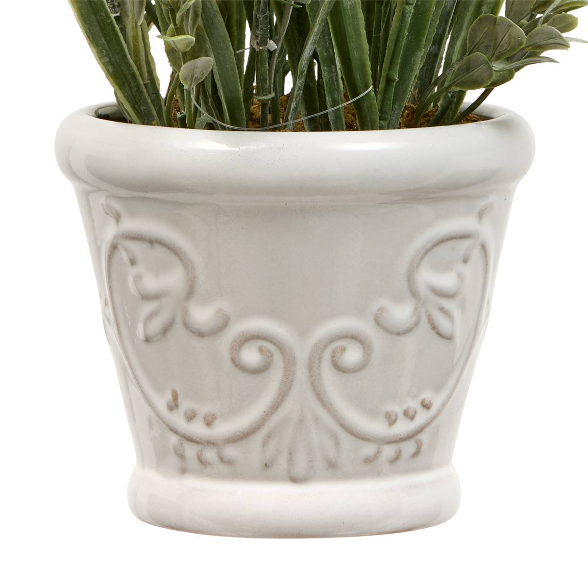 Composition florale artificielle Lavande 35cm PROV blanc, ATMOSPHERA