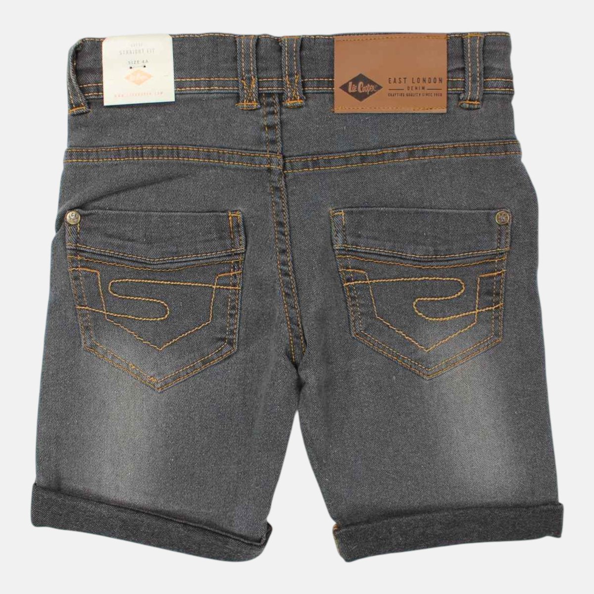 Bermuda en jean délavé, coupe droite ROADTRIP gris délavé, LEE COOPER