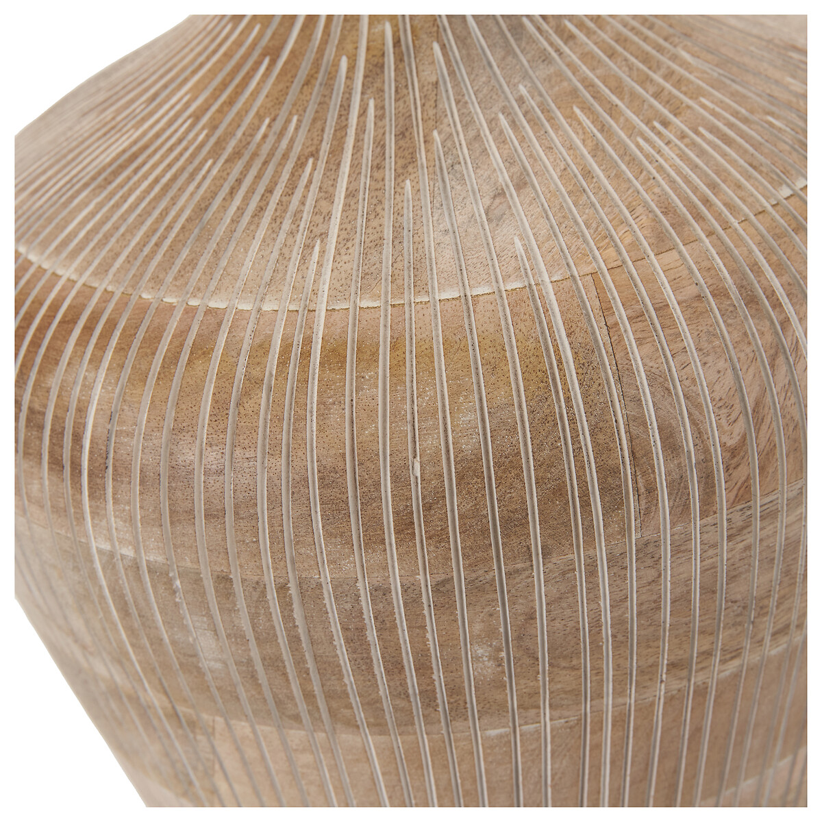 Thompson Textured Wood Table Lamp Base in White Wash white, ÉDITÉ