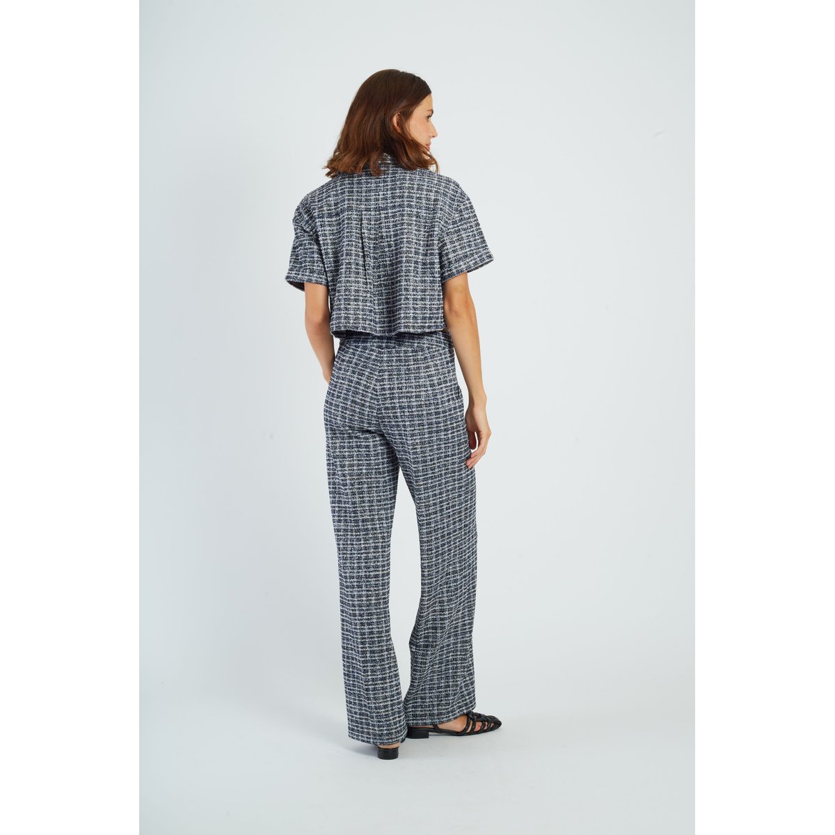 Chemise courte tweed ALICE marine, DERHY